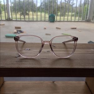 New. Clear oh so cute light pink glasses